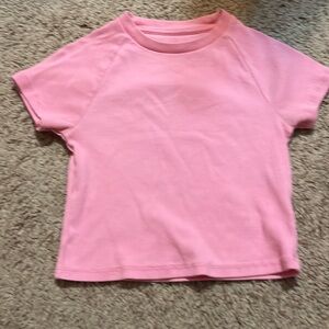 Aerie ribbed pink crop top